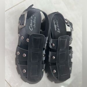 Circus by Sam Edelman Black, studded, platform Sandals size 8.